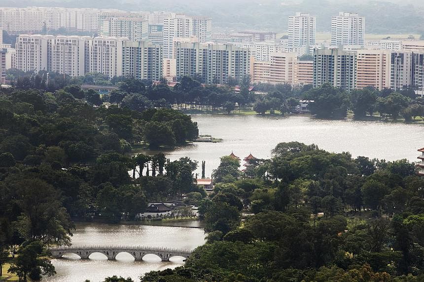 A view of the Jurong Lake and its vicinity.&nbsp;The transformation of the Jurong Lake District will be many years in the making. -- PHOTO: ST FILE