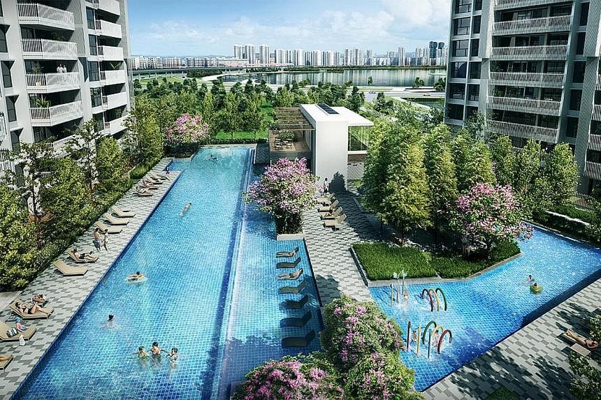 Artist’s impression of Keppel Land’s 629-unit Lakefront Residences.&nbsp;Keppel Land said on Monday that net profit for the third quarter dropped 10.6 per cent from the same period a year ago to $113 million. -- PHOTO:&nbsp;KEPPEL LAND