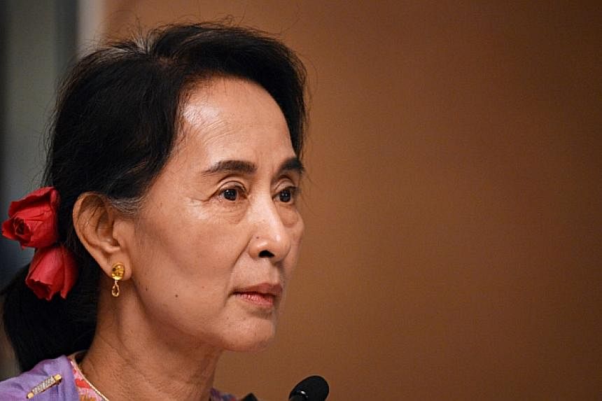 Landmark elections in Myanmar that could propel opposition leader Aung San Suu Kyi's party into office have been provisionally scheduled for late next year, electoral officials said Tuesday. -- PHOTO: ST FILE