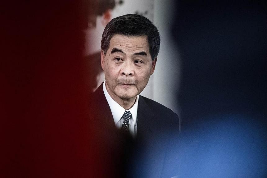 Hong Kong Chief Executive Leung Chun-ying said on Tuesday there was room for the committee that selects candidates for the territory's 2017 election to be made "more democratic". -- PHOTO: AFP