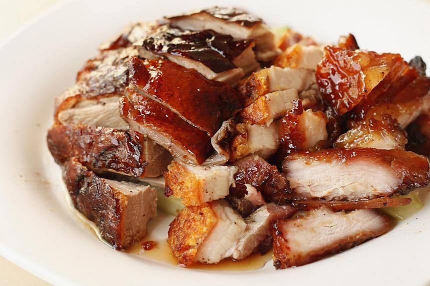 A platter of roasted meat from Kim Heng HK Roasted Meat located at Block 214 in Serangoon Avenue 4. -- PHOTO: ST FILE