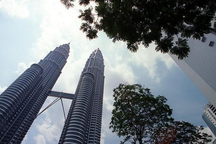 The Petronas Twin Towers in Kuala Lumpur.