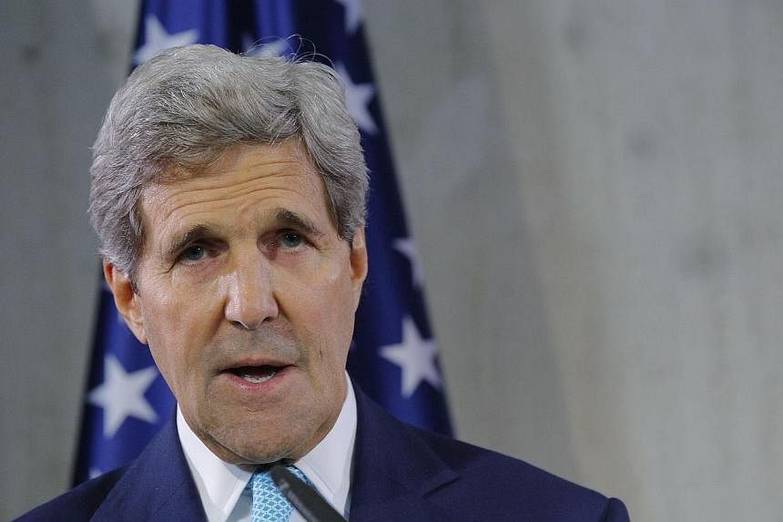 US Secretary of State John Kerry said on Wednesday there was no quid pro quo involved in North Korea's release of Jeffrey Fowle and expressed hope that denuclearisation talks with Pyongyang could start again soon. -- PHOTO: AFP