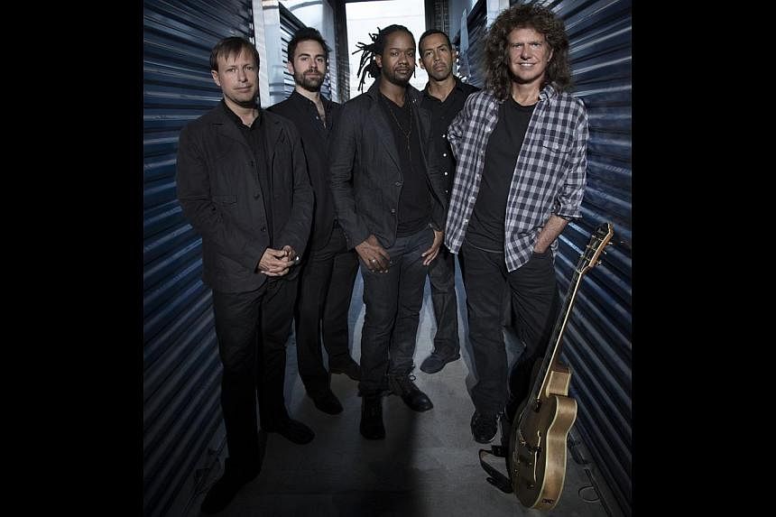 Pat Methany (right) will be playing at the Esplanade with the Pat Metheny Unity Group’s (from far left) Chris Potter, Giulio Carmassi, Ben Williams and Antonio Sanchez. -- PHOTO: ESPLANADE