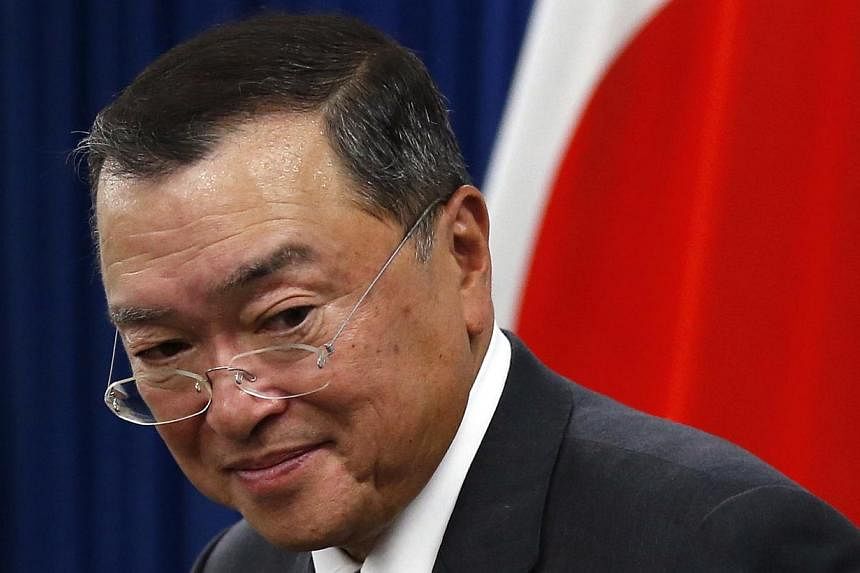 Japan's newly-appointed Economy, Trade and Industry Minister Yoichi Miyazawa attends a news conference at his ministry in Tokyo on Oct 21, 2014. Miyazawa has been caught in a funding scandal as a political support group of his spent money at a racy b