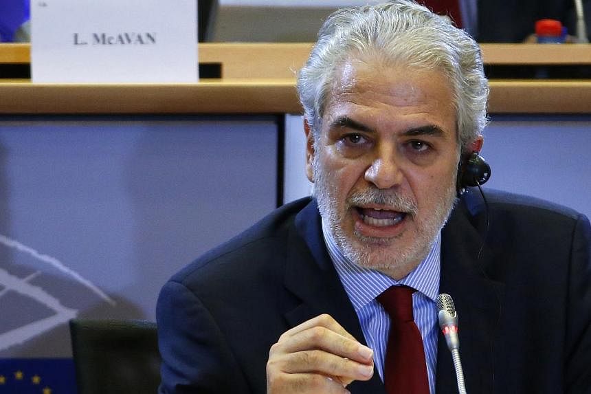 Humanitarian Aid and Crisis Management European Commissioner-designate Christos Stylianides of Cyprus addresses the European Parliament's Committee on Development, at the EU Parliament in Brussels Sept 30, 2014. -- PHOTO: REUTERS&nbsp;
