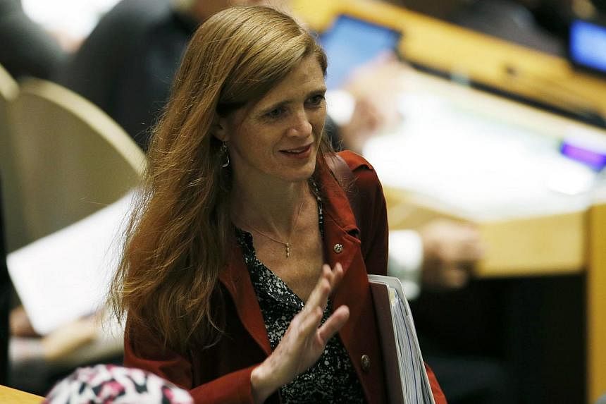 US envoy to the United Nations Samantha Power criticised the level of international support for nations hit by Ebola as she began a tour of west Africa on Sunday. -- PHOTO: REUTERS