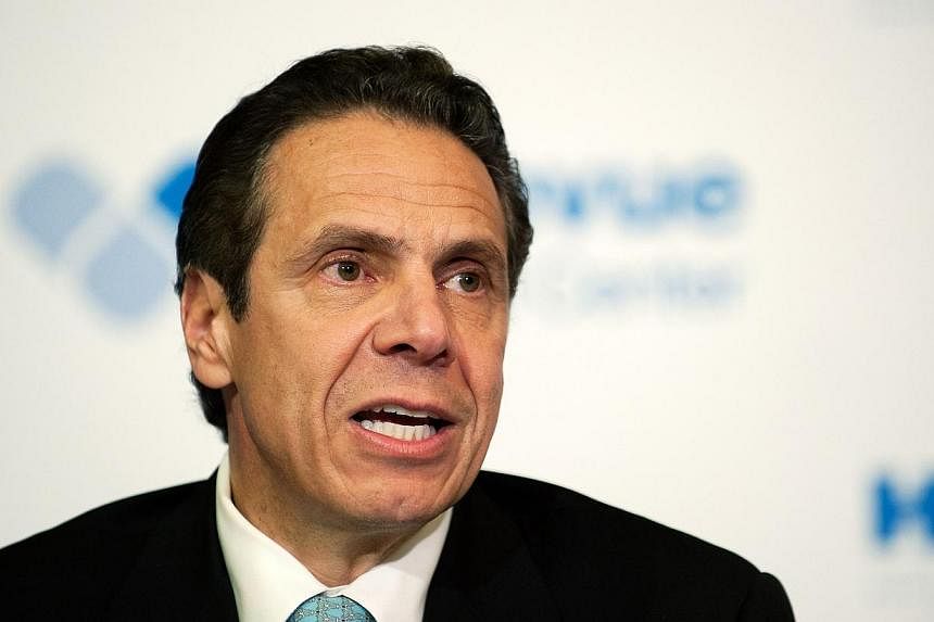Governor Andrew Cuomo of New York speaks at a press conference on Oct 23, 2014 in New York City. -- PHOTO: AFP