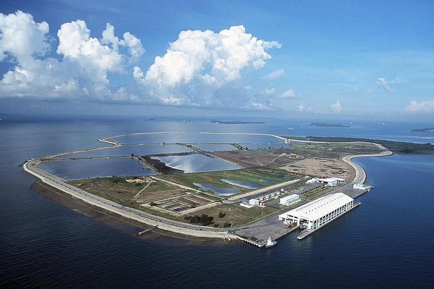 Singapore will build a first-in-the-region, hybrid micro-grid that combines renewable power from the sun, wind and sea. The demonstration grid will be located offshore at the Semakau Landfill (pictured). -- PHOTO: NATIONAL ENVIRONMENT AGENCY