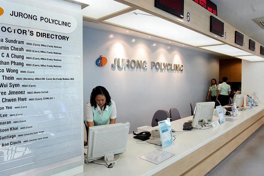 Outpatient care at Jurong Polyclinic. A new online portal will be launched next year to&nbsp; help health-care planners draw on best practices and share knowledge of health-care facilities. -- PHOTO: ST FILE