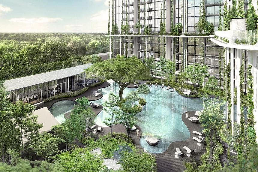 Artist’s impression of the freehold 337-unit The Tembusu, which is Wing Tai Holdings’ 50th anniversary development. -- PHOTO: WING TAI HOLDINGS