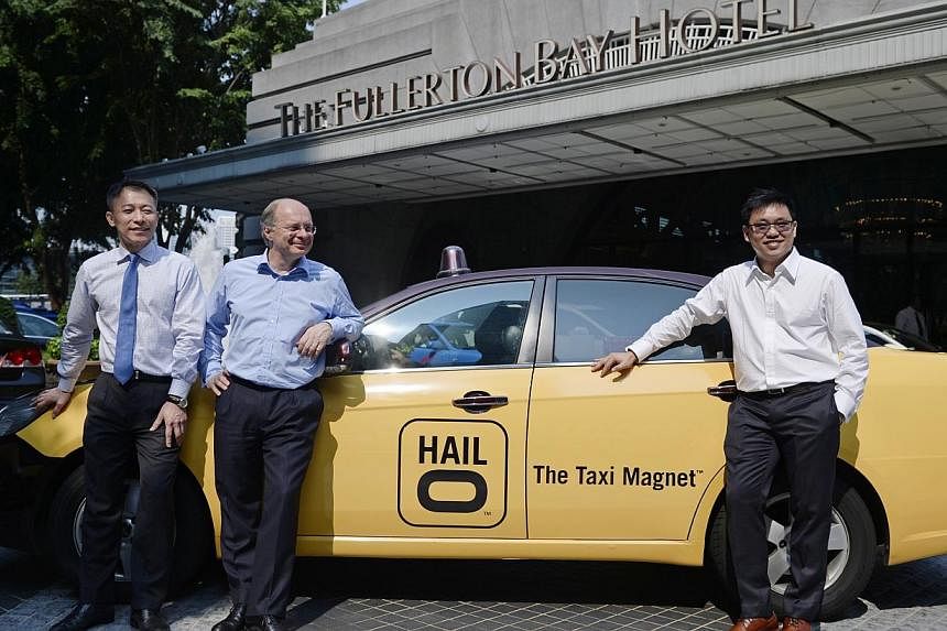 A new London-based taxi app has entered the local taxi-booking scene with the launch of Hailo on Wednesday. -- ST PHOTO: DESMOND LIM