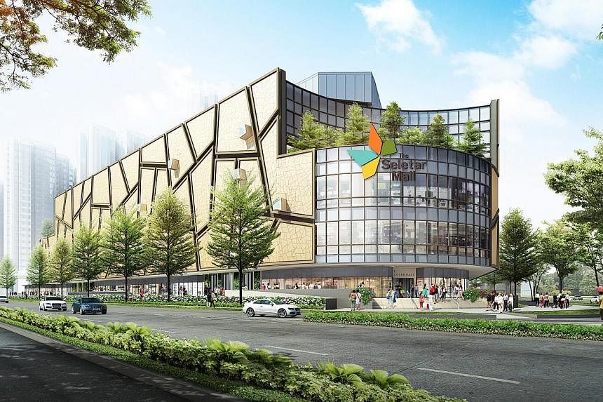 Located at 33 Sengkang West Avenue and described as "family-oriented, modern and chic", the four-storey mall plus two basements will house more than 130 brands and has about 380 parking spaces. -- PHOTO: SPH