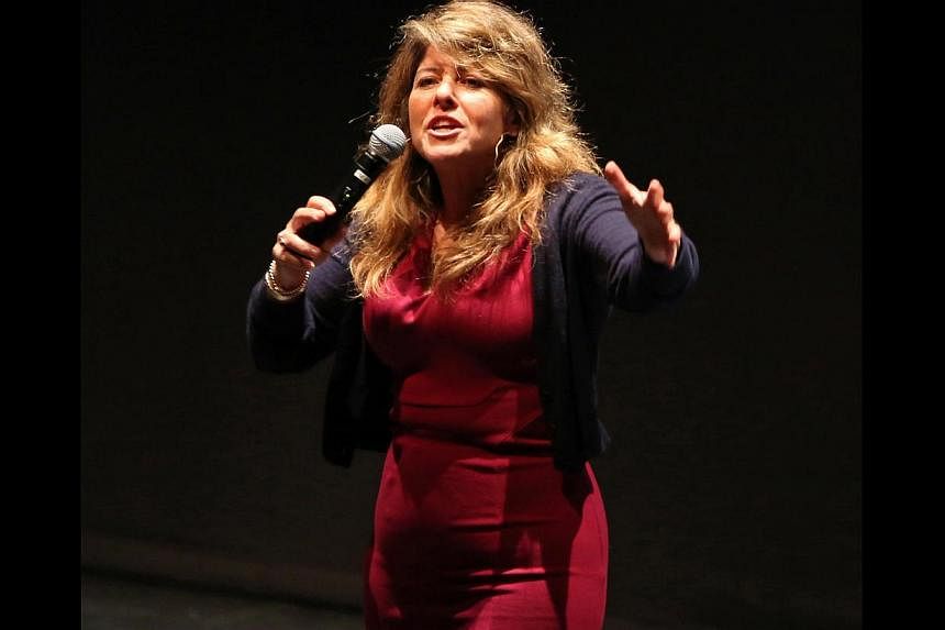 Naomi Wolf (above), author of The Beauty Myth, debunking the notion that Barbie is an evolutionary construct. -- PHOTO: EDWARD TEO FOR THE STRAITS TIMES