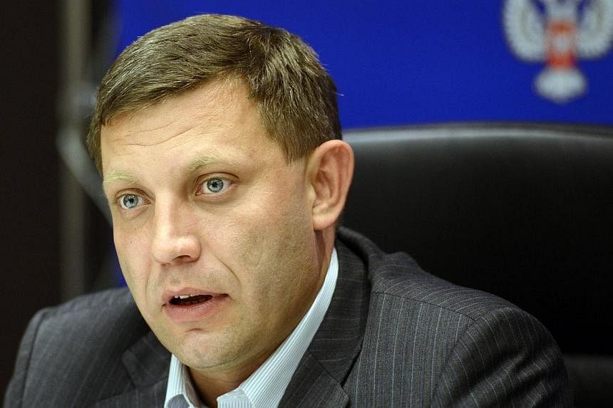 Alexander Zakharchenko&nbsp;was sworn in on Tuesday as the head of a self-proclaimed "people's republic" in eastern Ukraine in a ceremony that worsened a standoff with Russia. -- PHOTO: REUTERS