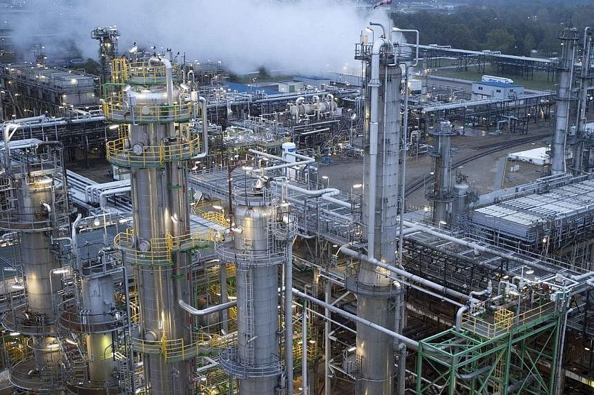 General view of the Petrolchemie und Kraftstoffe (PCK) oil refinary in Schwedt, Germany, on Oct 20, 2014.&nbsp;Opec is concerned about crude oil prices that have lost more than a quarter of their value since June, but is not panicking, the United Ara