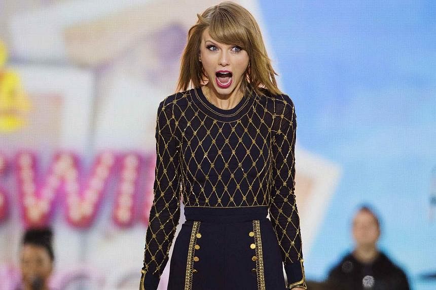 Singer Taylor Swift performs on ABC's 'Good Morning America' to promote her new album '1989' in New York on Oct 30, 2014. -- PHOTO: REUTERS