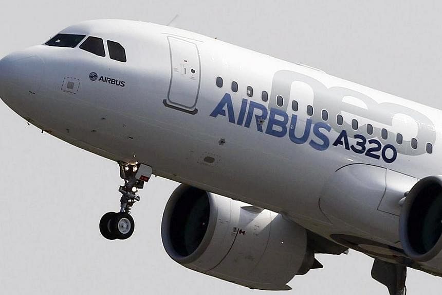 European aerospace giant Airbus announced Thursday it had signed a preliminary deal to supply the China Aircraft Leasing Company with 100 planes, a contract worth around 8.1 billion euros (S$13.09 billion) at catalogue prices. -- PHOTO: REUTERS
