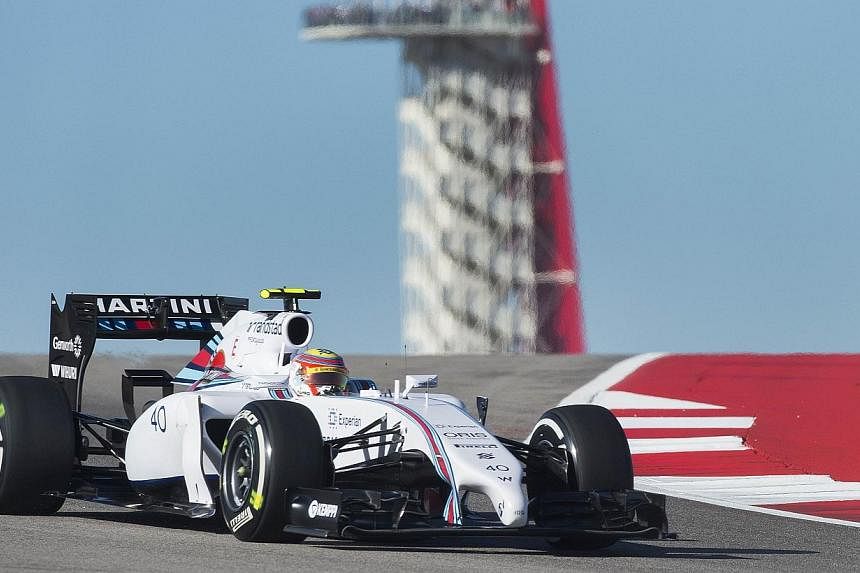 Brazilian-Lebanese driver Felipe Nasr of Williams Martini Racing takes a turn during the first practice session for the United States Formula One Grand Prix at the Circuit of the Americas track in Austin, Texas on Oct 31, 2014.&nbsp;Brazilian Felipe 