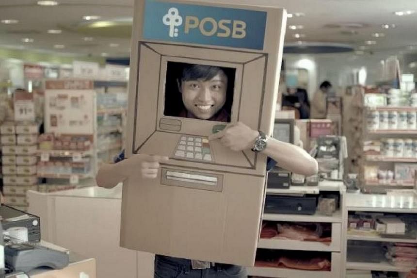 A screengrab of POSB's ad for the new service. -- PHOTO: SCREENGRAB FROM YOUTUBE