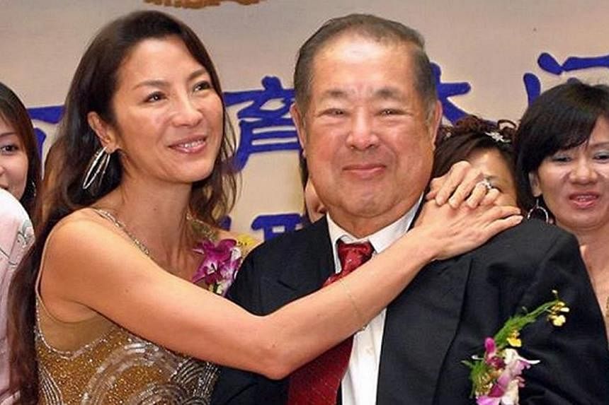 A file photo of Michelle Yeoh and her father, Datuk Yeoh Kian Teik. -- PHOTO: THE STAR/ASIA NEWS NETWORK