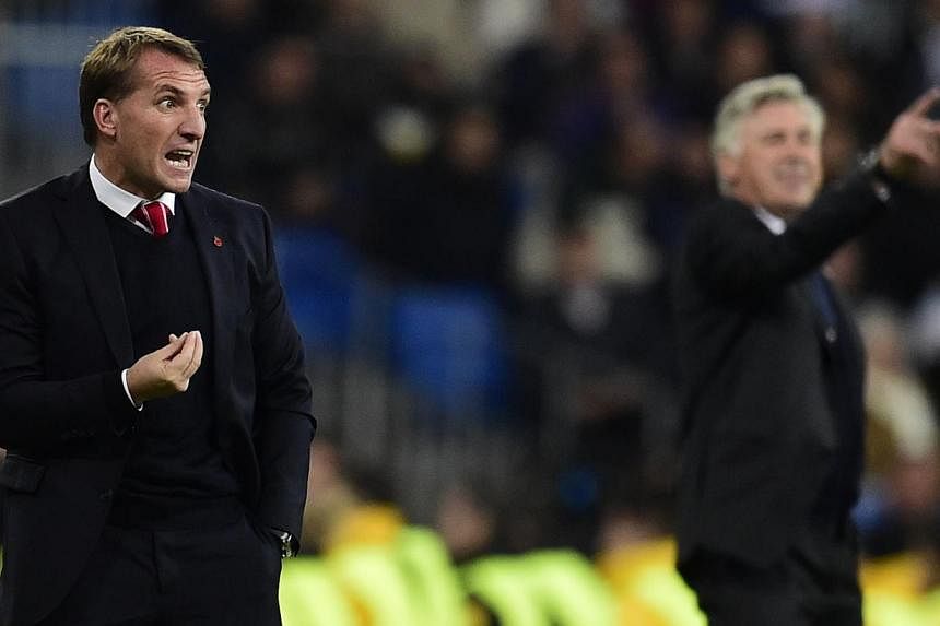 Liverpool's Northern Irish coach Brendan Rodgers gestures during the UEFA Champions League group B football match Real Madrid CF vs Liverpool FC at the Santiago Bernabeu stadium in Madrid on Nov 4, 2014.&nbsp;Brendan Rodgers must lead Liverpool to a 