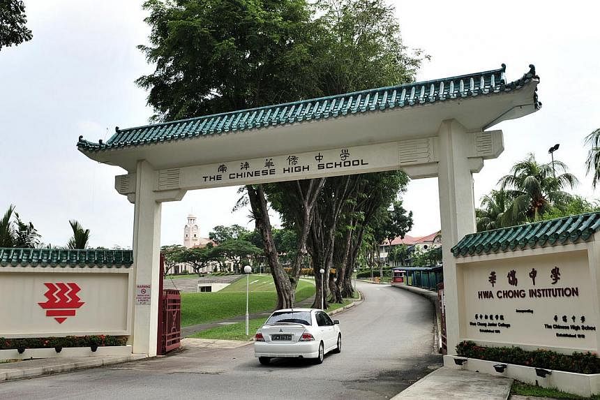 Hwa Chong Institution (above) is among the four schools that will offer the new subject from next year. -- ST FILE PHOTO