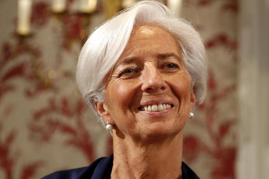 IMF president Christine Lagarde attends a conference of central bankers hosted by the Bank of France in Paris Nov 7, 2014. Lagarde hailed on Friday the Bank of Japan's "very brave" surprise move to step up its support for the country's recovery.-- PH