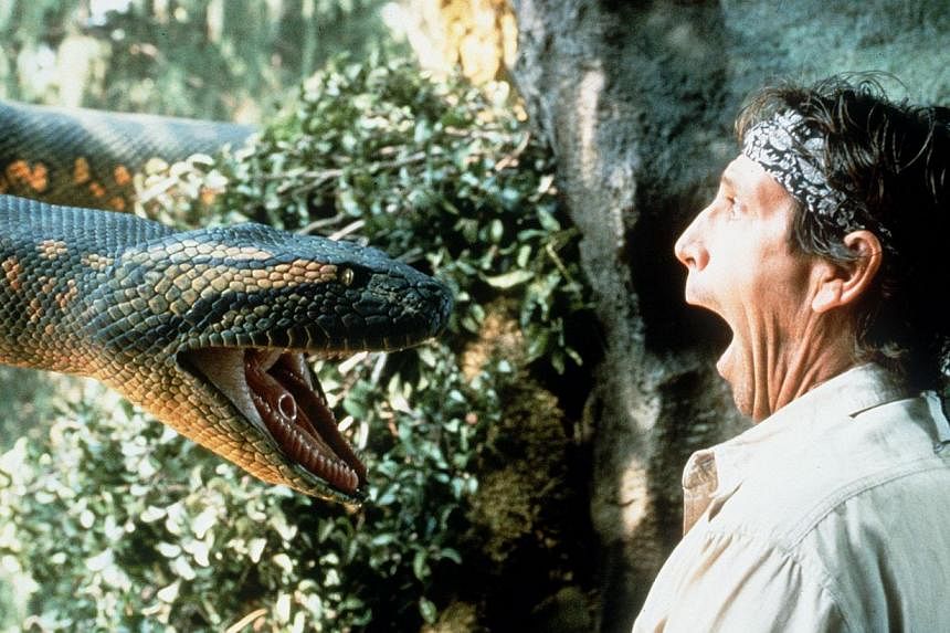 A still from the 1997 Columbia-Tristar&nbsp;movie Anaconda.&nbsp;&nbsp;Animal rights group Peta has slammed the Discovery Channel's Eaten Alive show, which claims it will show a man being eaten alive by an anaconda, as a publicity stunt that will tor