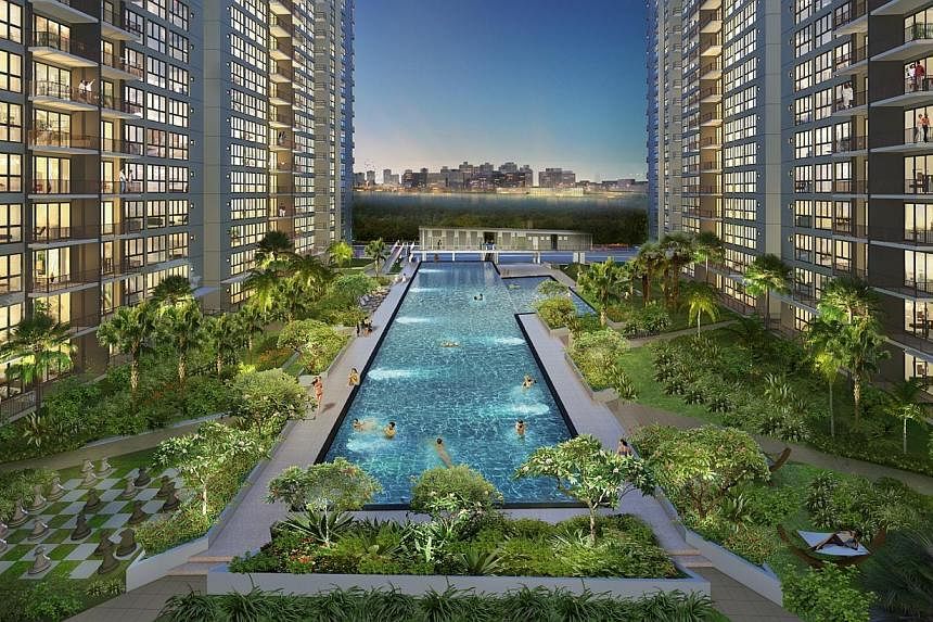 Executive condominium Lake Life (artist's impression pictured) has capped off a solid weekend, selling 98 per cent of units by Sunday. -- PHOTO:&nbsp;EVIA REAL ESTATE