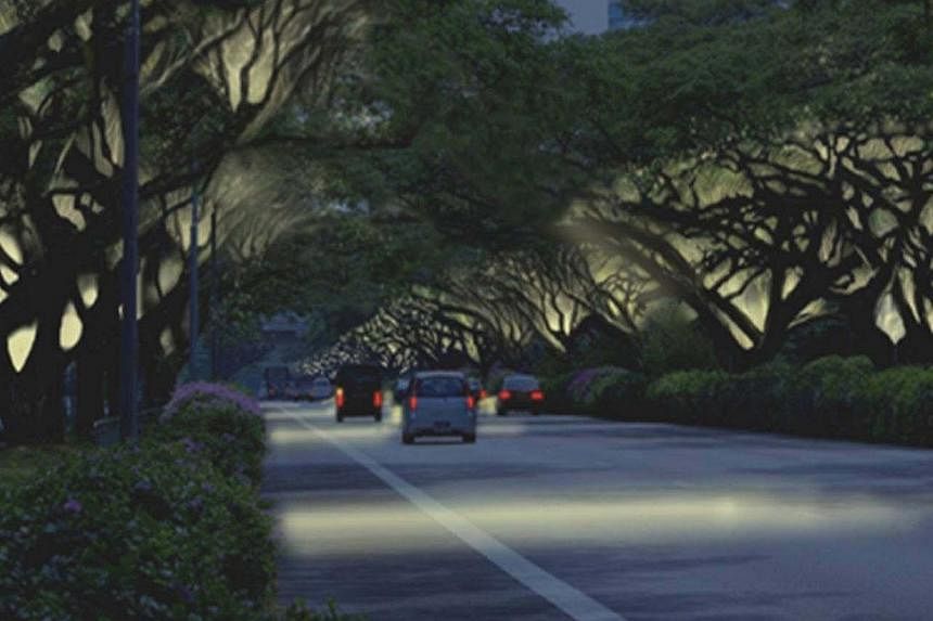 More plants and lighting will be added to highways in Singapore as part of the National Parks Board SG50 celebration. -- PHOTO:&nbsp;NATIONAL PARKS BOARD