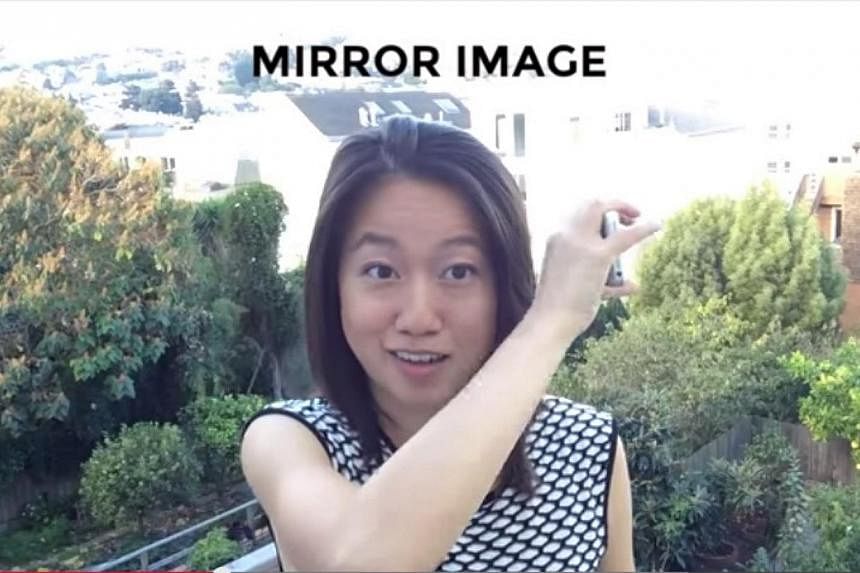Former Microsoft employee Karen X. Cheng showing how to create a 360-degree donut selfie. -- PHOTO: SCREENGRAB FROM YOUTUBE