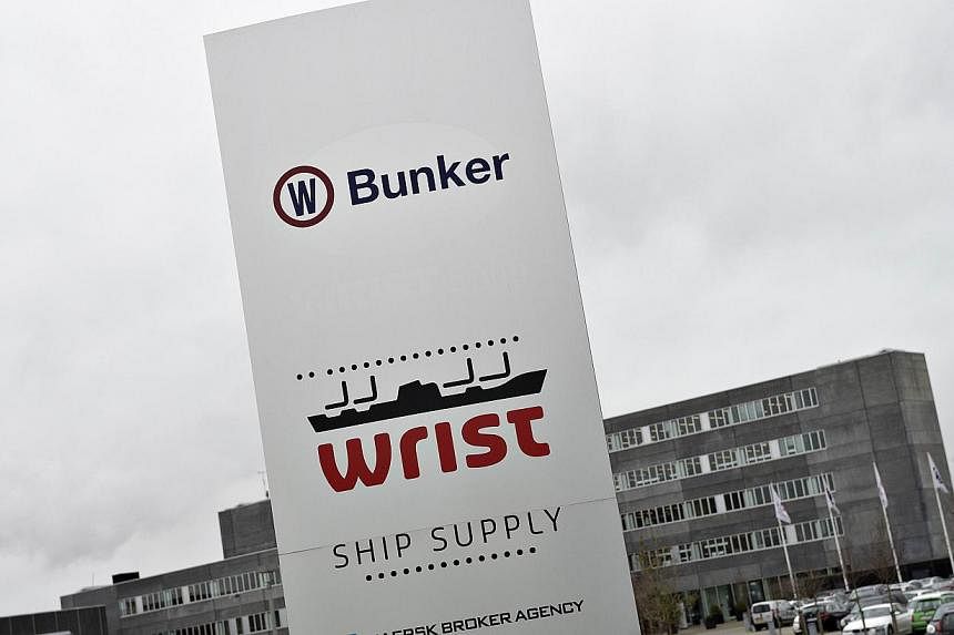 The sign in front of OW Bunker headquaters in Aalborg. One of Denmark’s largest companies, ship fuel supplier OW Bunker, on Nov 7 filed for bankruptcy after saying it had discovered a $125 million (100 million euros) fraud at its subsidiary in Sing