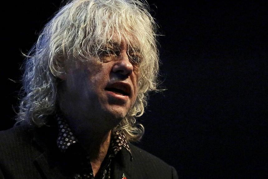 Musician Bob Geldof speaks at the Microsoft future decoded conference at the ExCel centre in London on Nov 10, 2014. Musician and philanthropist Geldof, who in 1984 inspired a generation of rock stars to record a charity single for Africa, will raise