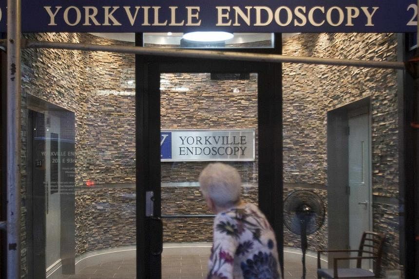 Yorkville Endoscopy Clinic in the Manhattan borough of New York where the late Joan Rivers suffered cardiac arrest. -- PHOTO: REUTERS