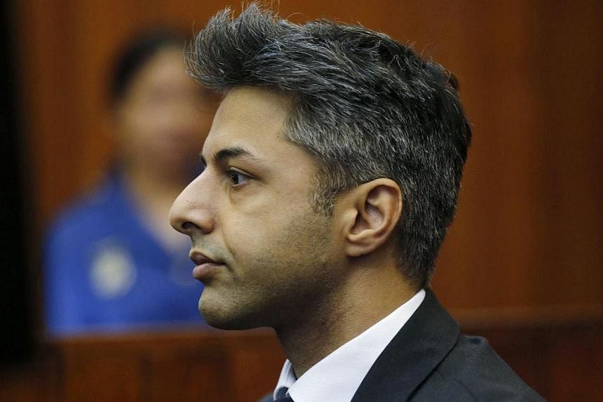 Shrien Dewani, British murder accused, sits in the Cape Town High Court, waiting for his trial to start, on Oct 06, 2014, in Cape Town.&nbsp;The murdered wife of bisexual British millionaire businessman Shrien Dewani sent him desperate e-mails just d
