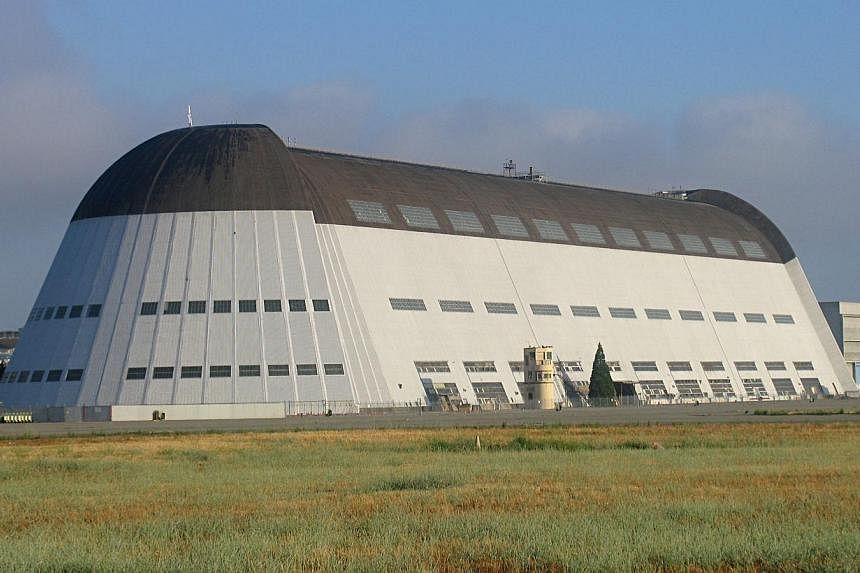 This NASA image taken in 2013, shows Hangar One at Moffett Field, California. -- PHOTO: AFP&nbsp;