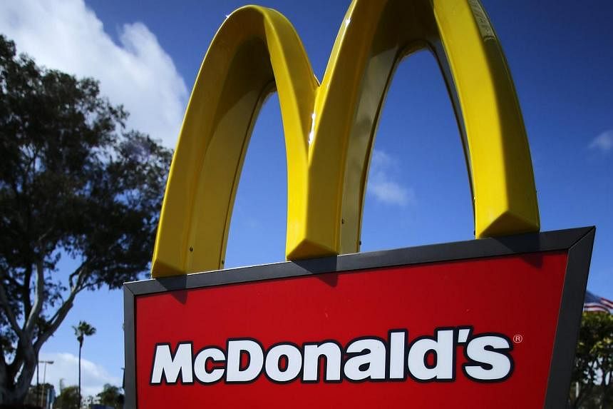 The restaurant sign at a McDonald's outlet in California. -- PHOTO: REUTERS