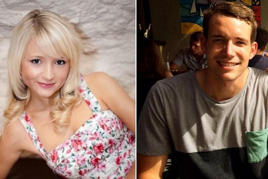 A combination of handout images shows British students Hannah Witheridge (left) and David Miller.&nbsp;British police have departed from Thailand after reviewing an investigation into the murder of the two Britons on a southern Thai island and will n
