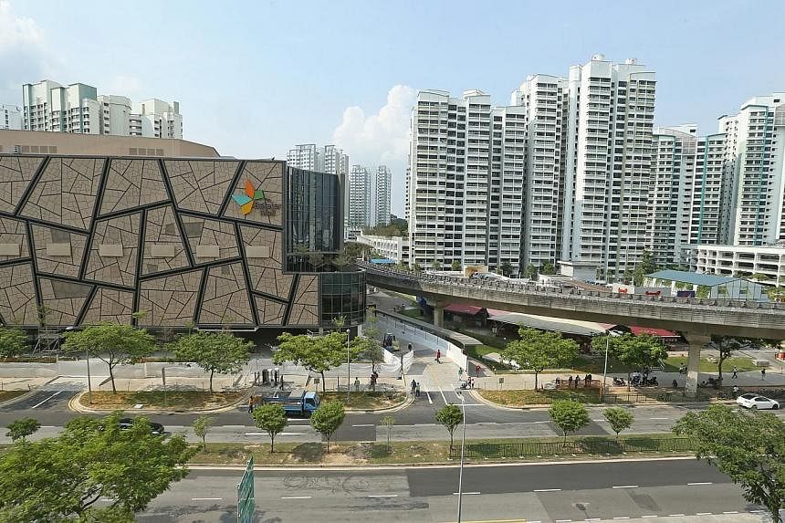 The four-storey Seletar Mall, with two basement levels, will be a boon for those living in the Seletar and Sengkang area. -- ST PHOTO: SEAH KWANG PENG
