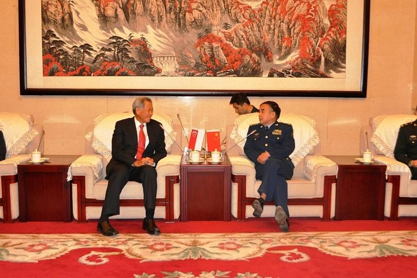 Minister for Defence Dr Ng Eng Hen (second from left) meeting with Political Commissar People’s Liberation Army National Defense University (PLA NDU), General (GEN) Liu Yazhou.&nbsp;Singapore and China have agreed to expand their military ties, aft