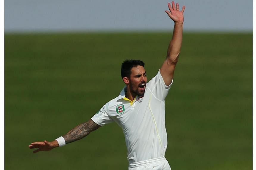 Australia fast bowler Mitchell Johnson has matched compatriot Ricky Ponting's feat of winning the International Cricket Council's (ICC) Cricketer of the Year award twice, the governing body said on Friday. -- PHOTO: AFP