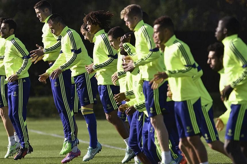 Chelsea squad members train at Cobham in south England Nov 4, 2014.&nbsp;Chelsea chairman Bruce Buck said the club would become increasingly self-sufficient after he announced the Premier League leaders had made a profit of £18.4 million (S$37.4 mil
