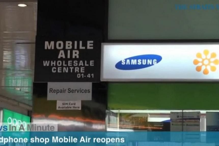 In today's News In A Minute, we look at the reopening of the infamous Sim Lim mobile retailer Mobile Air. -- SCREENGRAB FROM RAZORTV VIDEO