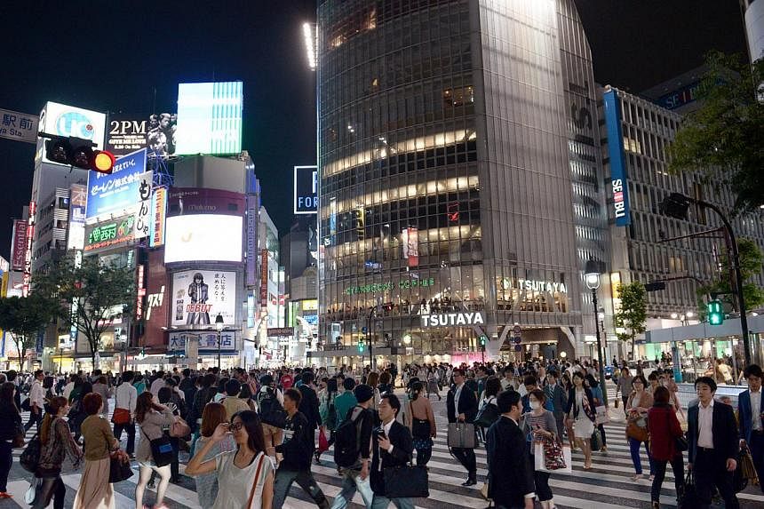 The iconic Shibuya traffic intersection in Tokyo, Japan. -- PHOTO: ST FILE&nbsp;