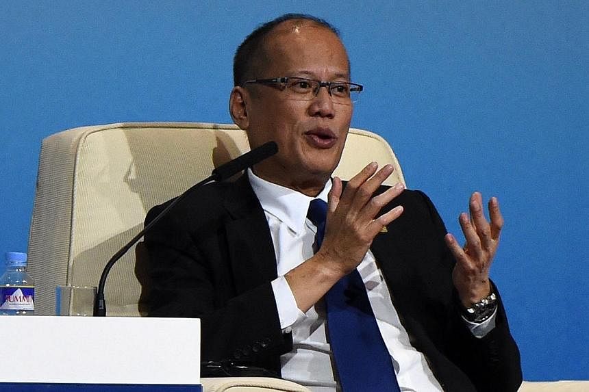 Philippine President Benigno Aquino will visit Singapore from Tuesday. -- PHOTO: AFP
