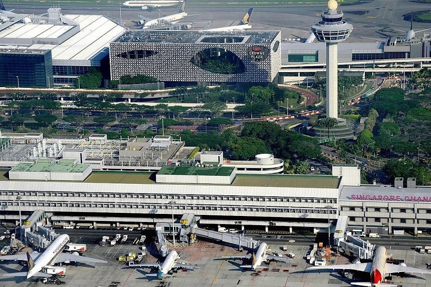 Reasons for Changi Airport's slowdown in growth include prolonged weakness in demand for air travel to and from Thailand and China.