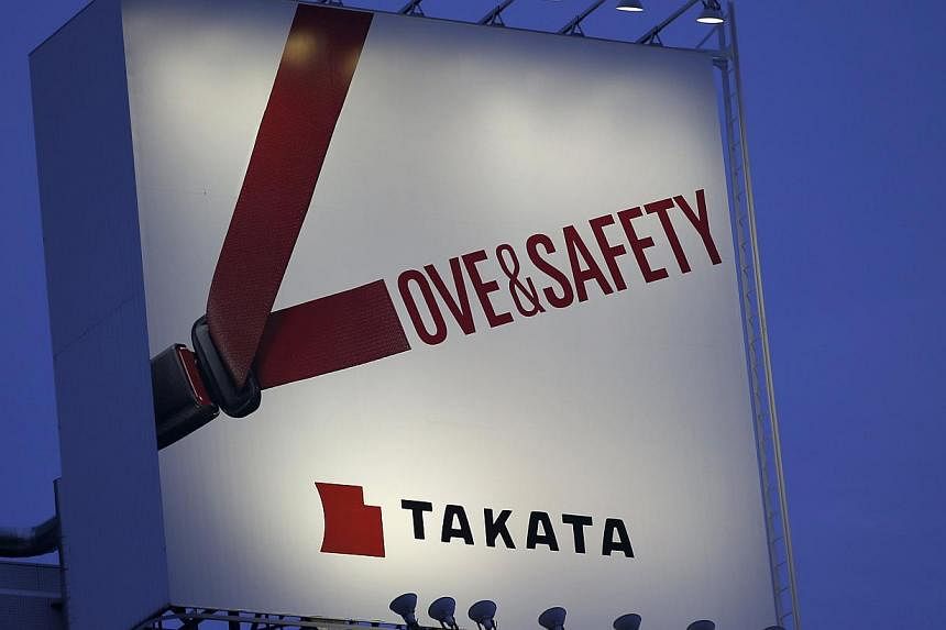 As one reference for what Takata may face, Toyota Motor paid at least US$2.6 billion (S$3.4 billion) over a US recall crisis four years ago linked to four deaths, all in one car. -- PHOTO: REUTERS