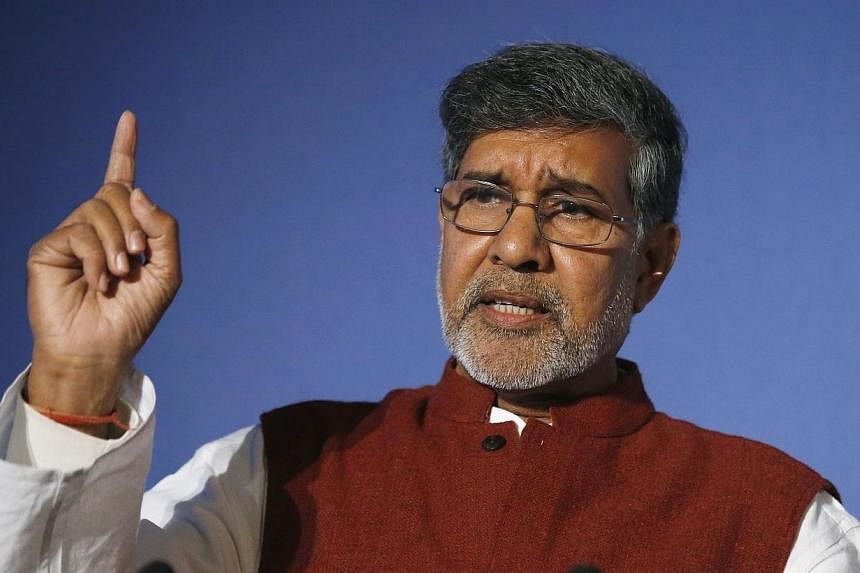 Nobel peace laureate Kailash Satyarthi said on Wednesday the failure to end slavery was one of world's biggest sins as he called for urgent action to tackle a rise in the numbers of slaves globally to an all-time high. -- PHOTO: REUTERS
