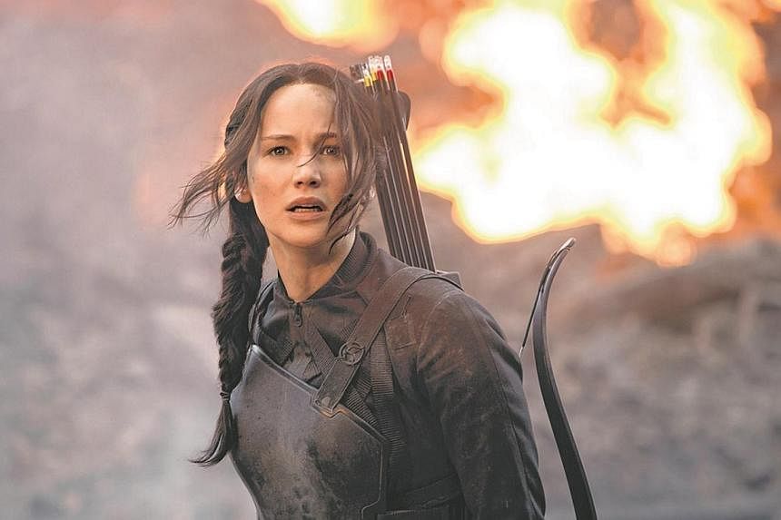 Jennifer Lawrence stars as Katniss Everdeen in The Hunger Games: Mockingjay Part 1. -- PHOTO: CATHAY-KERIS FILMS